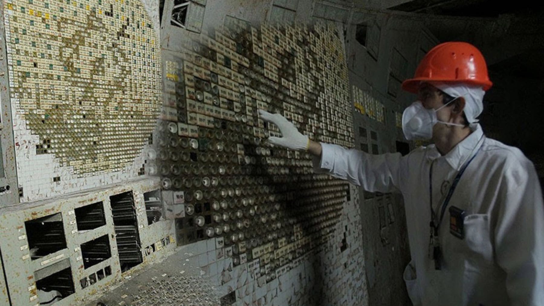 Panel del reactor nuclear de Chernóbil donde se detectó el hongo radiactivo Cladosporium sphaerospermum.