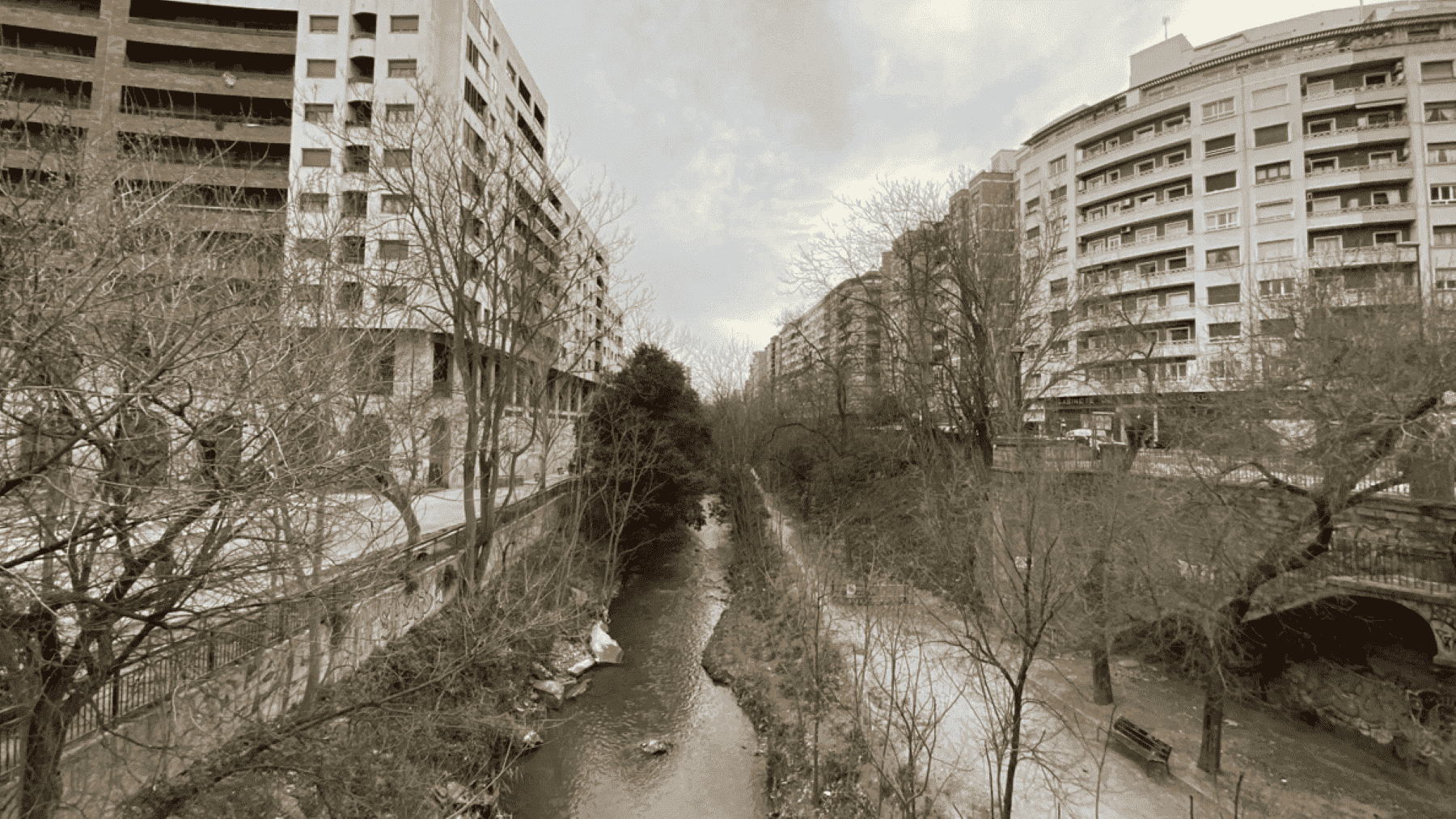 Río Huerva recuperado como corredor verde urbano