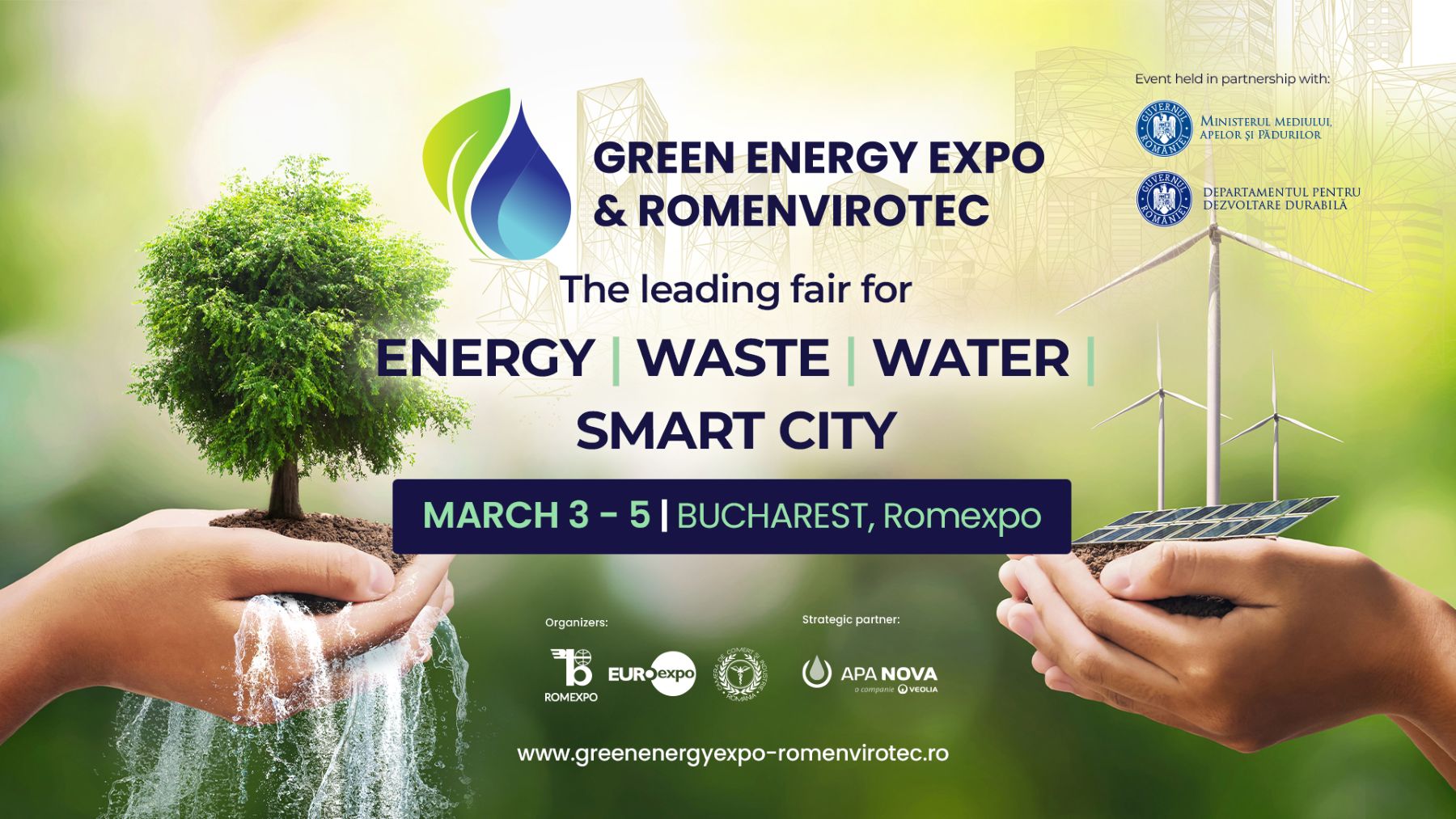 Feria internacional de energía y sostenibilidad en Romexpo: GREEN ENERGY EXPO & ROMENVIROTEC 2026 en Bucarest