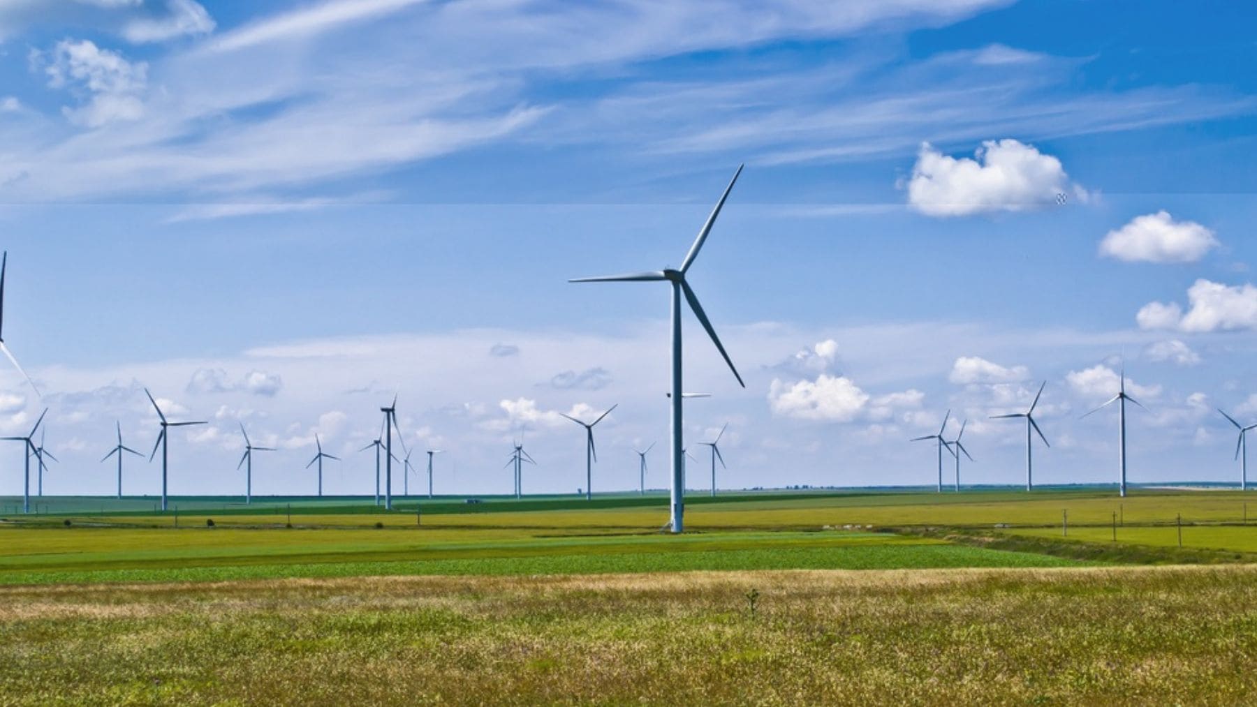 Parque eólico en Rumanía tras denuncias de sabotaje contra torres meteorológicas.