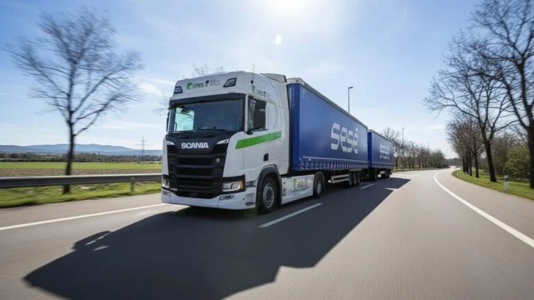 Sesé prueba primer duotráiler eléctrico en España en una ruta entre Martorell y Maçanet