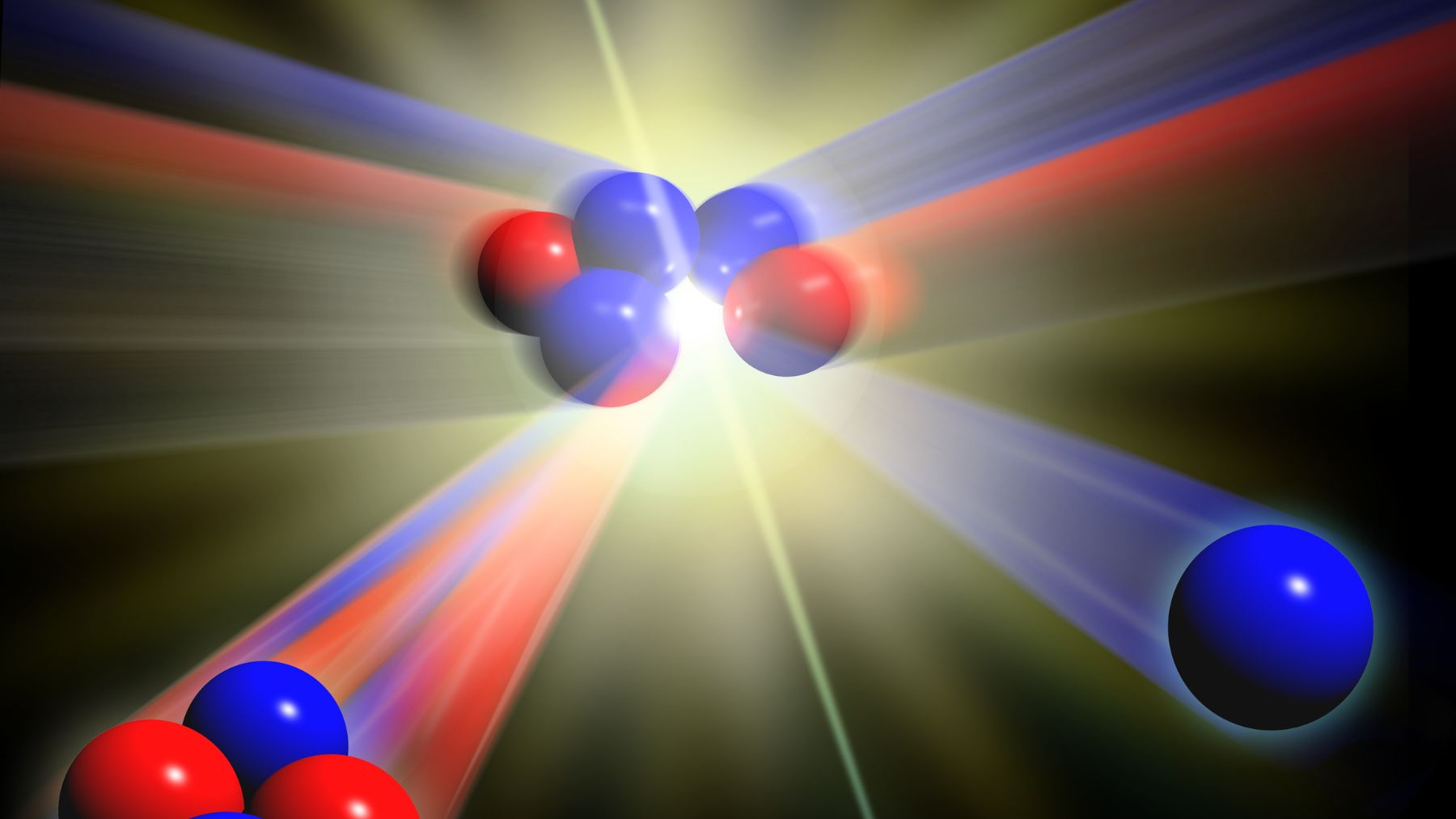 Representación del catalizador de óxido de hierro green rust activado con luz para producir hidrógeno.