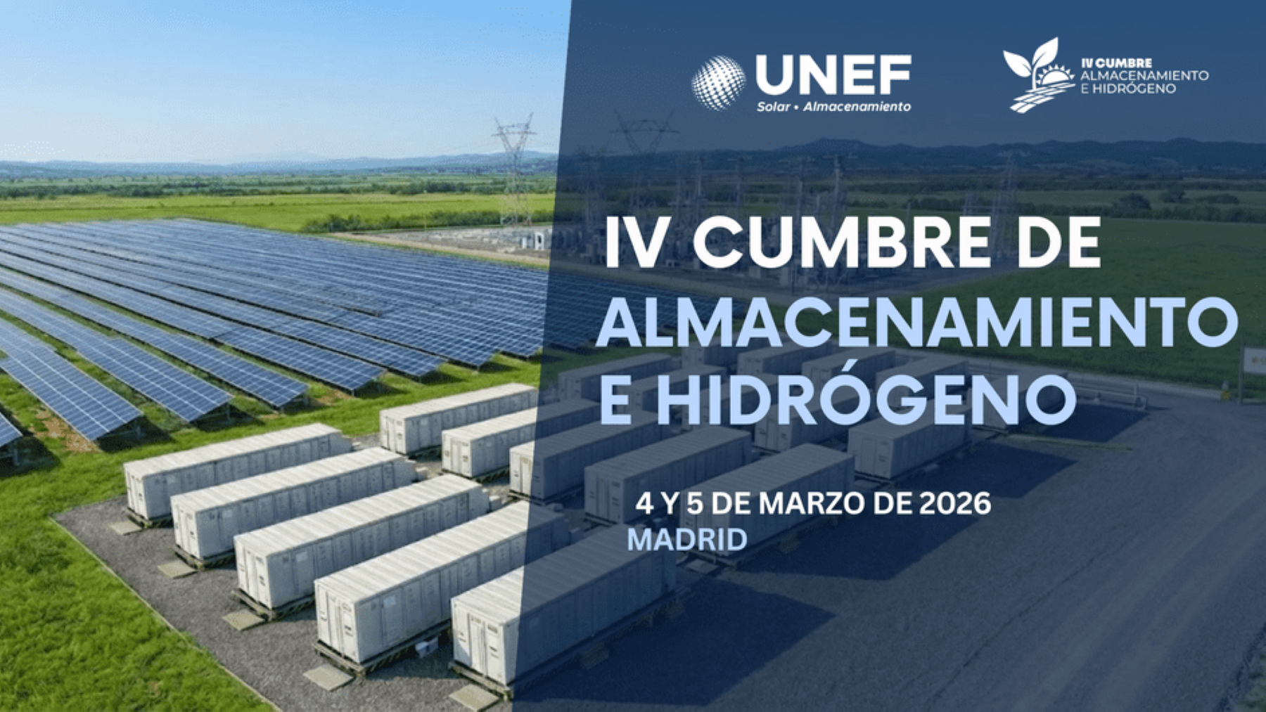 IV Cumbre de Almacenamiento e Hidrógeno de UNEF en Madrid