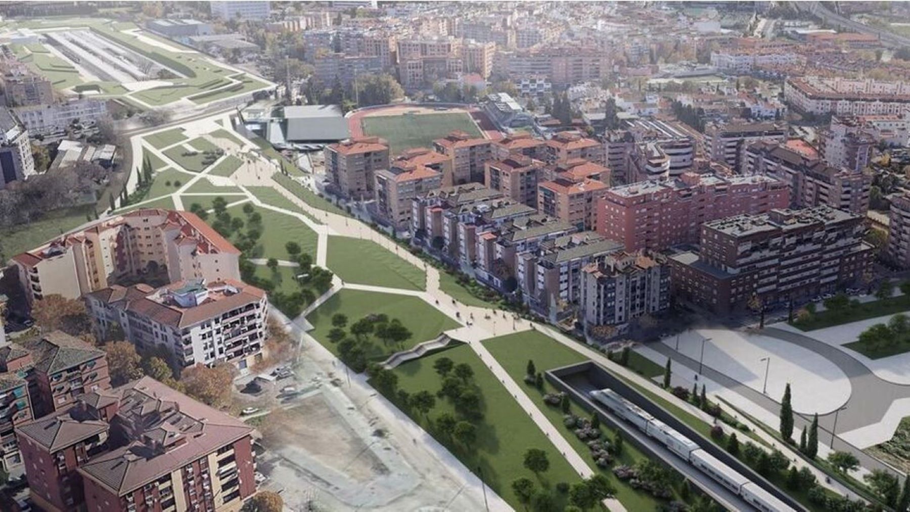 el corredor verde de Granada conectará la ciudad y transformará el urbanismo