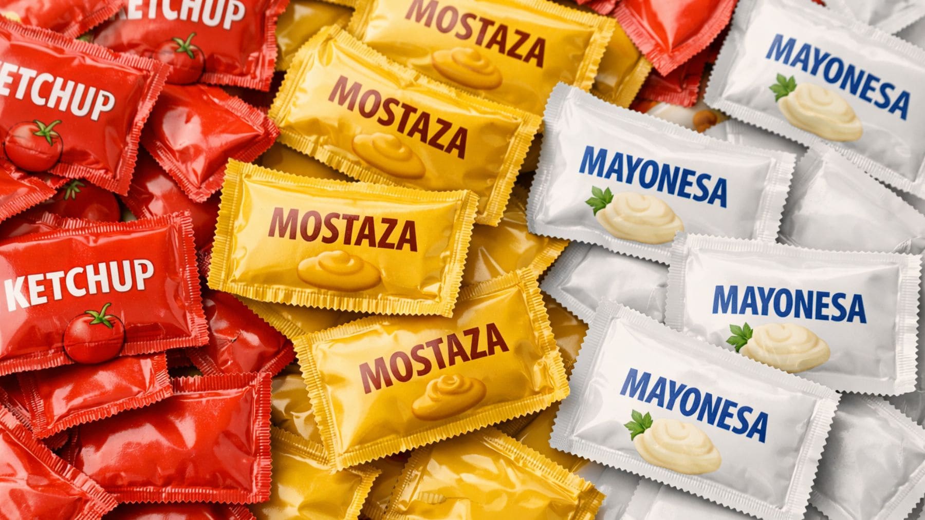sobres de ketchup mostaza y mayonesa monodosis en restaurantes prohibidos por la UE desde 2026
