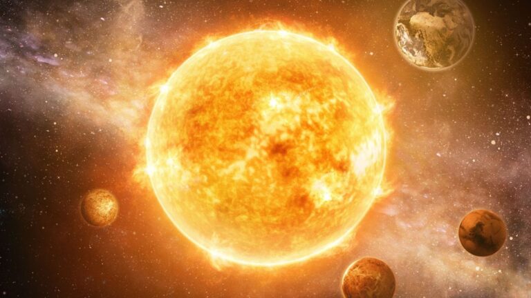 Recreación del Sol calentando la Tierra y provocando cambios en la atmósfera según estudio de la NASA.
