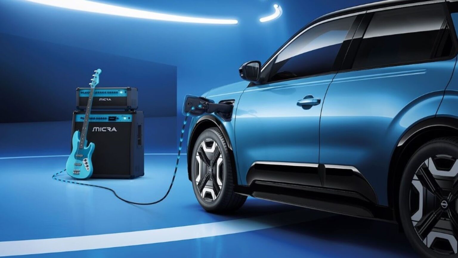 electrificación del transporte con coches eléctricos y puntos de recarga