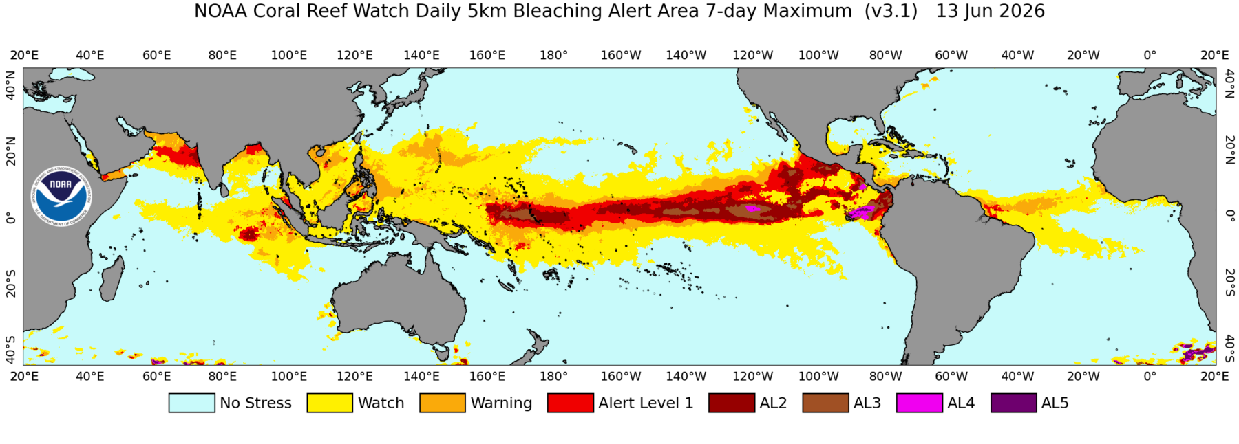 El Niño será muy fuerte y prolongado y ya preocupa a científicos y gobiernos 1 ct5km baa5 max 7d v3.1 tropics nogrid current cropped