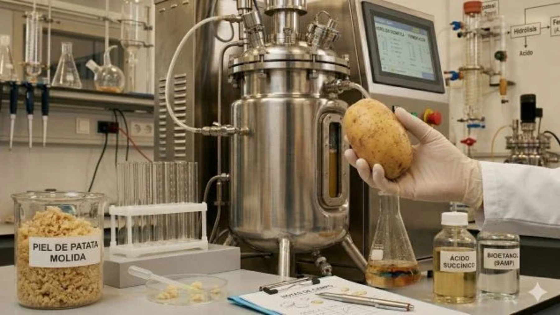 bioplástico biodegradable de almidón de patata desarrollado por científicos de la Universidad de Barcelona