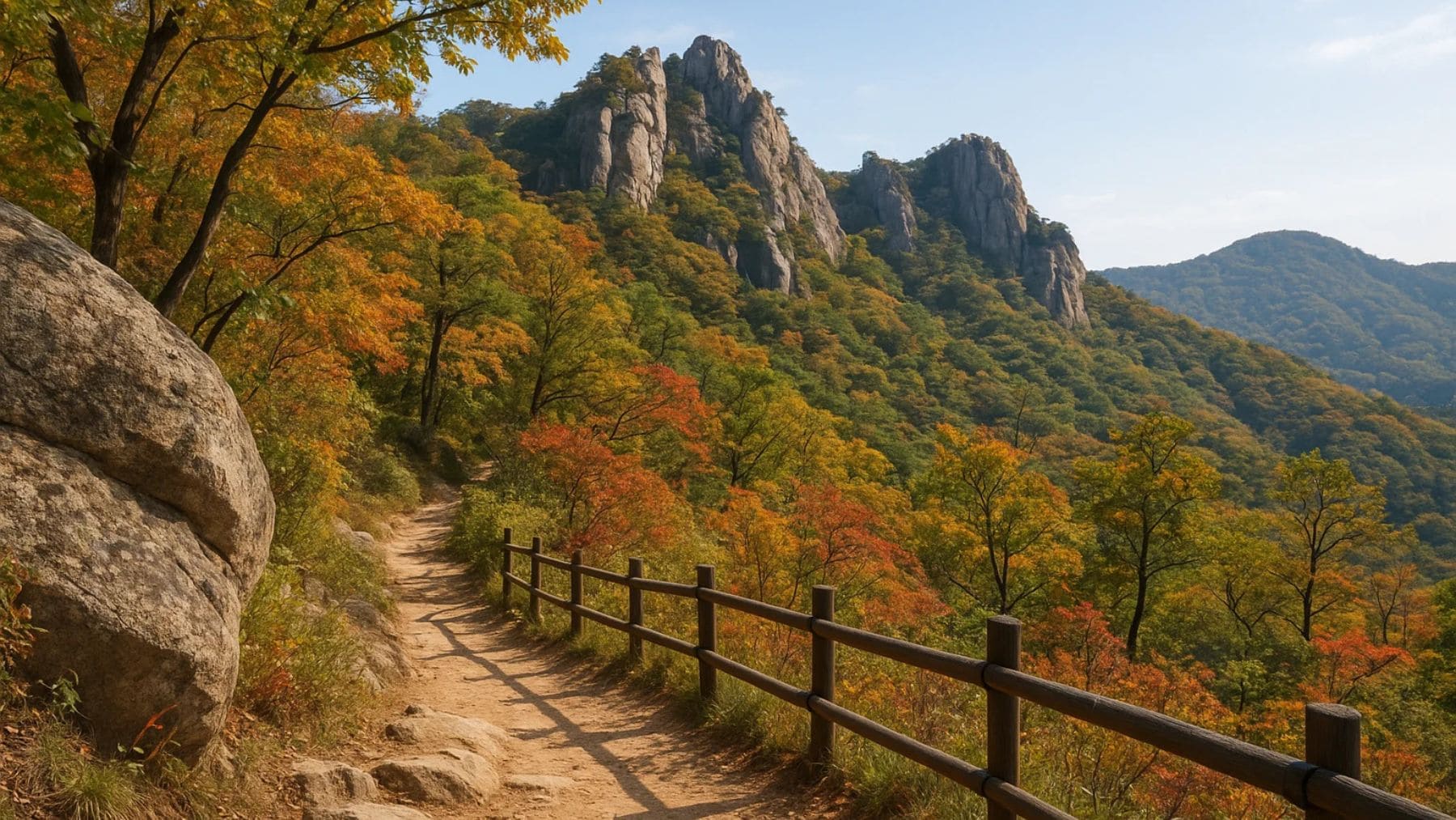 Paisaje del Parque Nacional de Palgongsan, en Corea del Sur, donde se confirmó por primera vez la cría de un búho protegido.