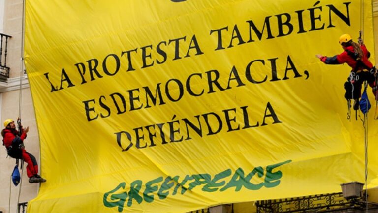Greenpeace denuncia la criminalización de la protesta climática