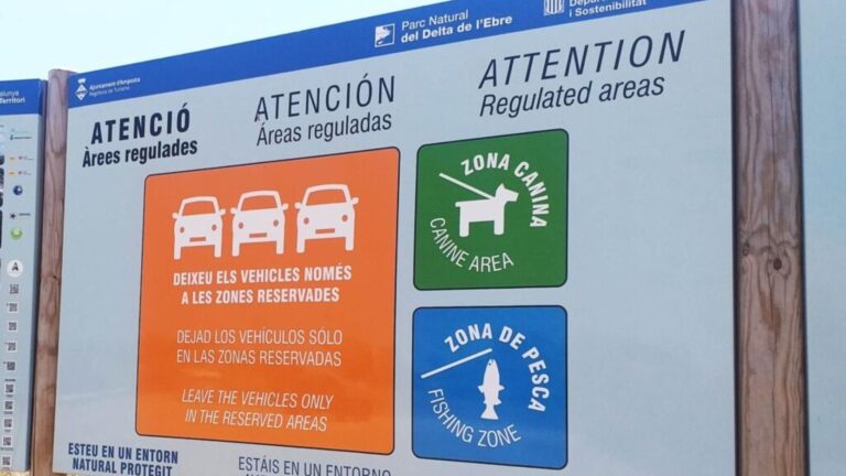 Los turistas aceptan limitar el aparcamiento en el Delta del Ebro para conservar el espacio natural