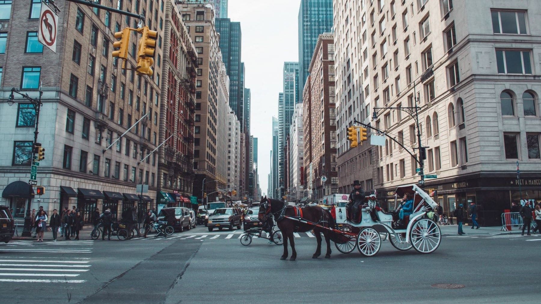 Carruajes de caballos en Central Park, Nueva York