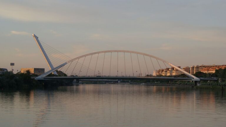 vertidos mineros al Guadalquivir: vista del río a su paso por Sevilla
