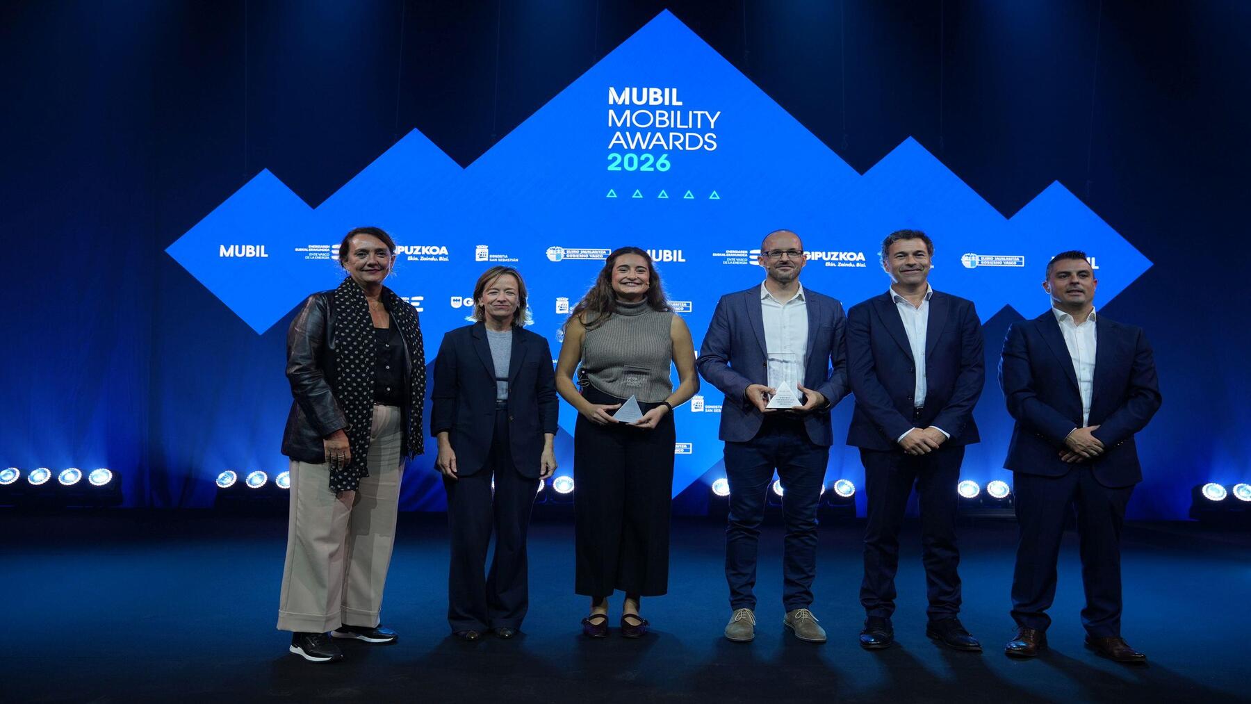 Representantes de Futurail y Niche Mobility en la entrega de los MUBIL Mobility Awards 2026