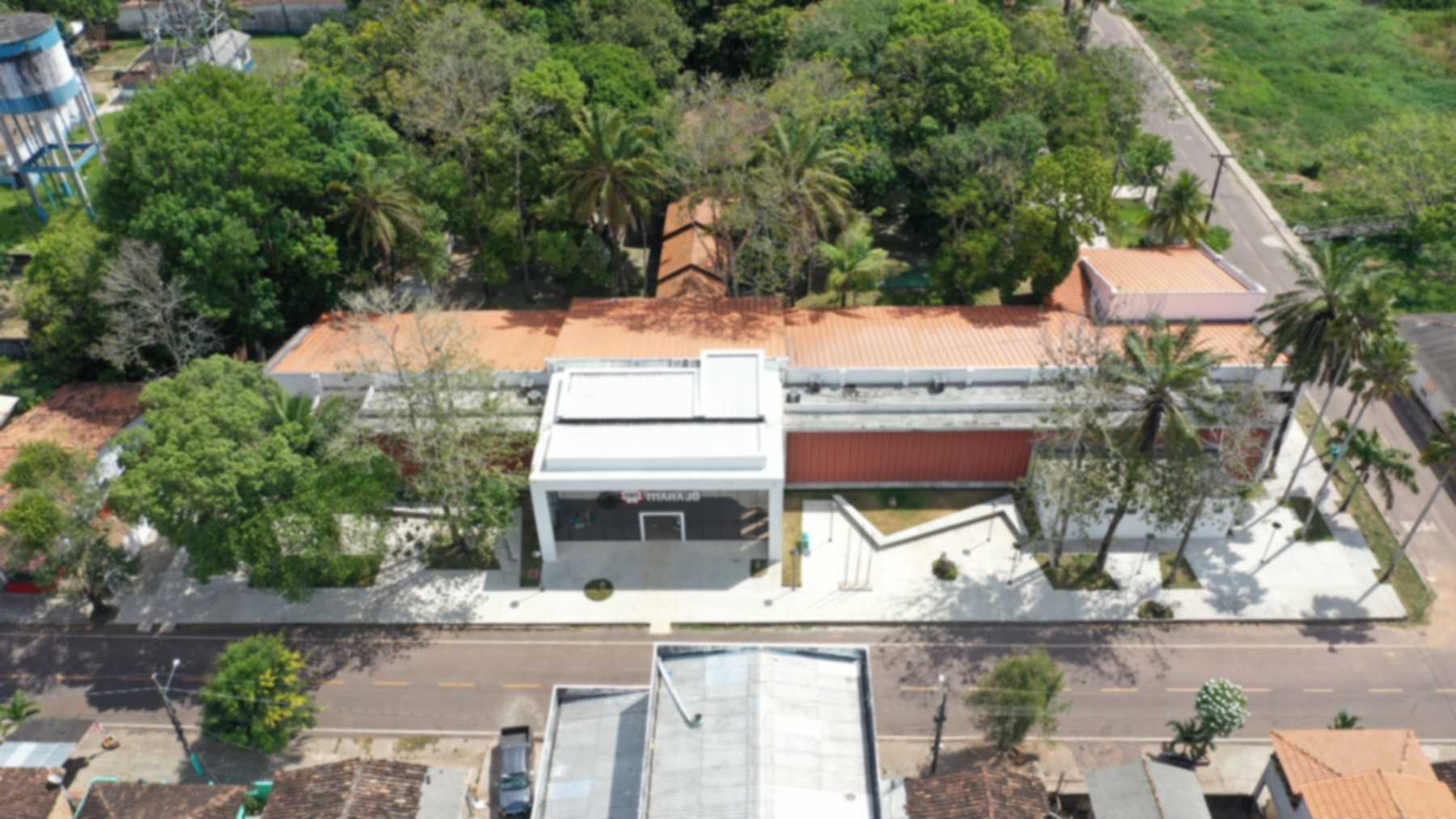 Vista aérea del Museo del Marajó, reformado, en Cachoeira do Arari (Pará, Brasil)